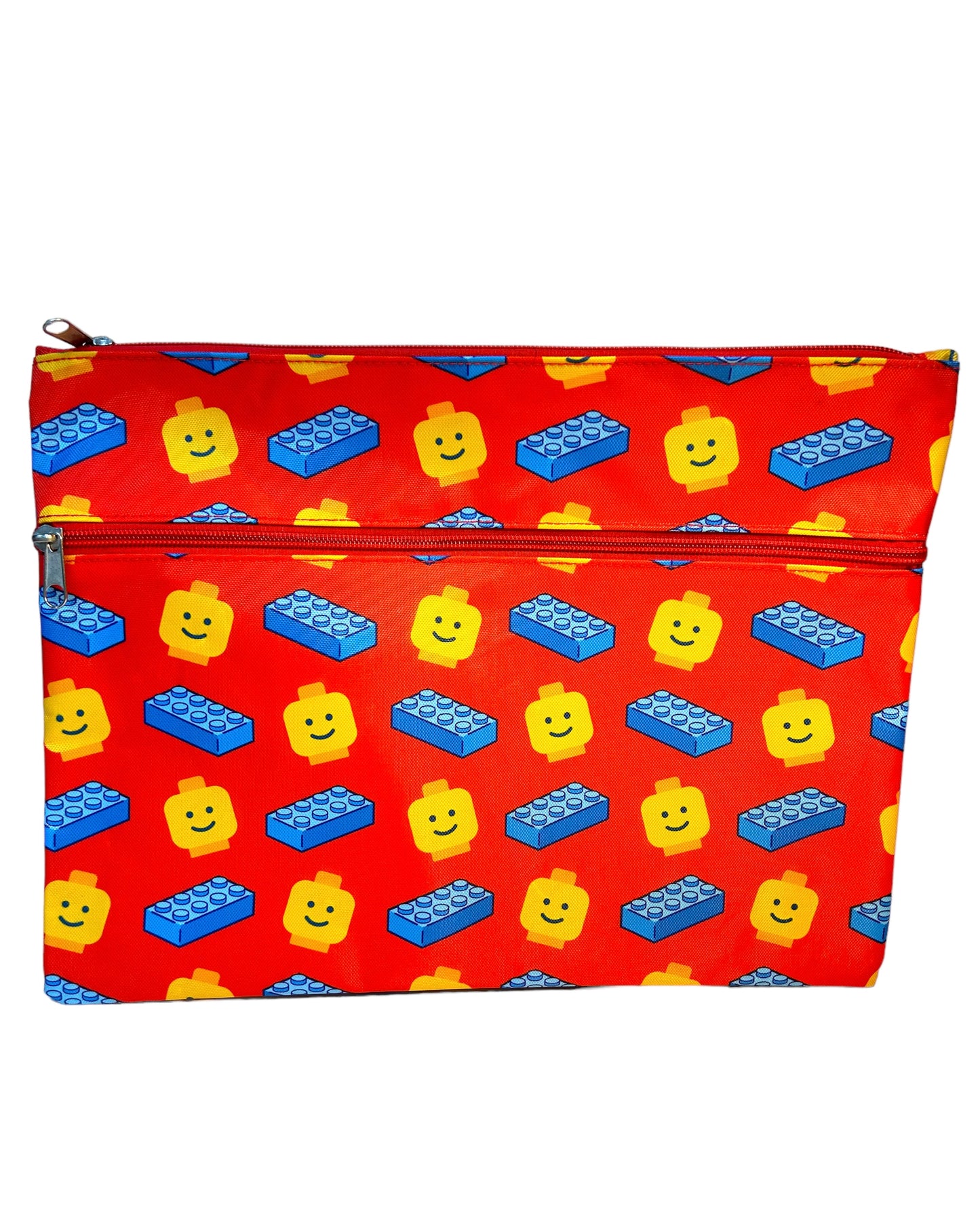 Pencil Case - Large 2 zip - Lego Man