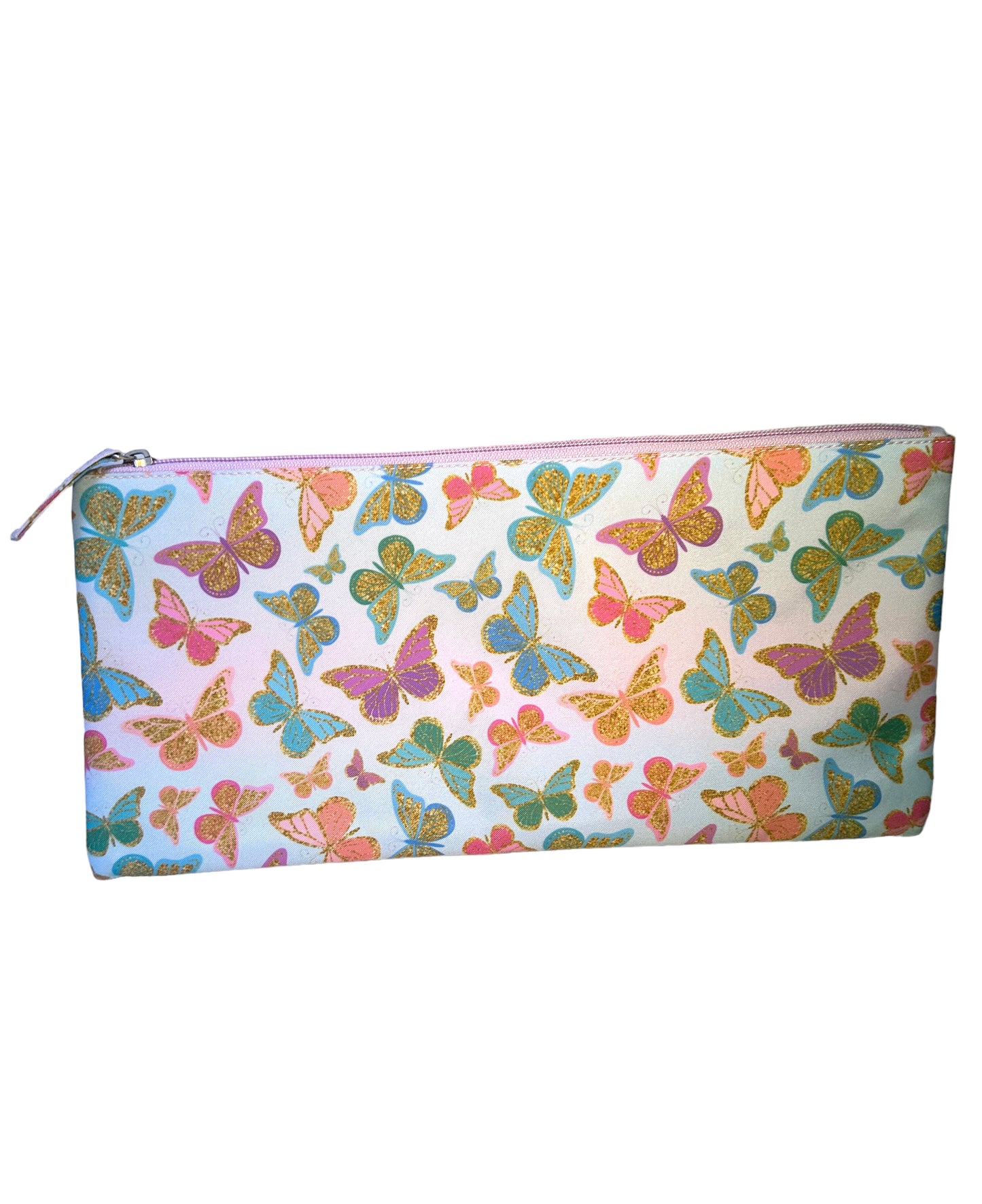 Long Pencil Case - Glitter Butterfly