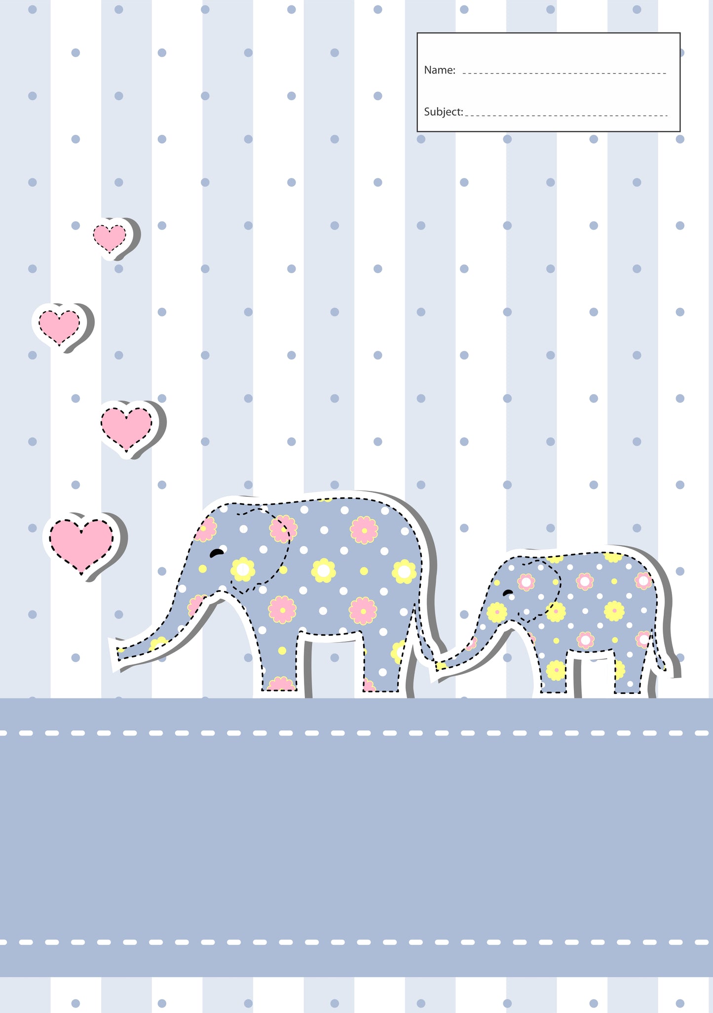 Book Cover - Scrapbook - Elephant