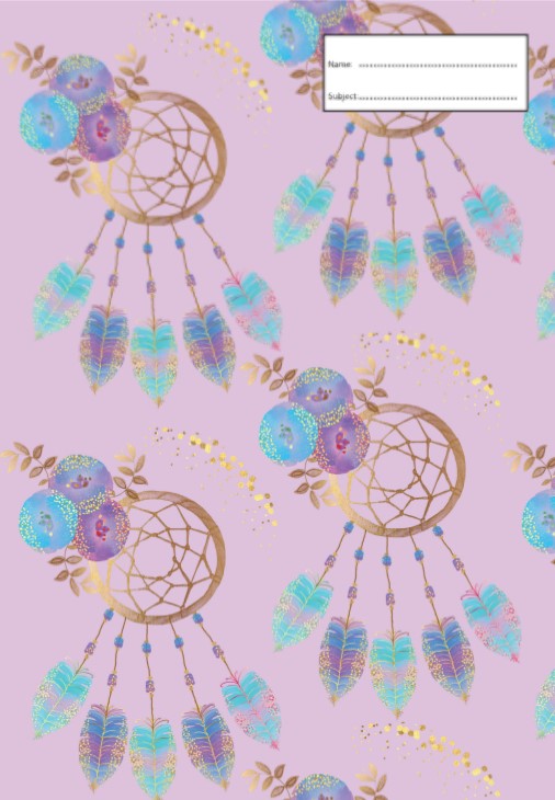 Book Cover - A4 - Purple Dream Catcher