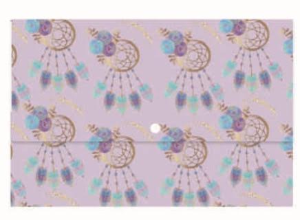 Document Wallet - Purple Dream Catcher